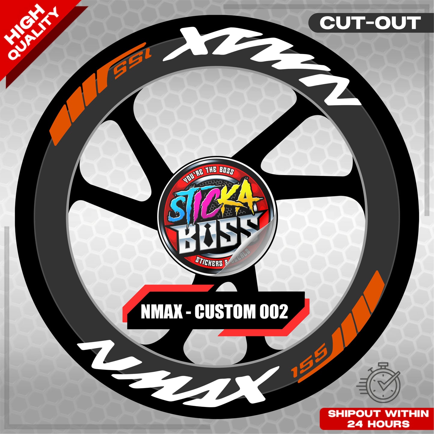 NMAX 155 MAG STICKER SET ( 2 MAGS ) - CUSTOM 002 | VINYL WATERPROOF CUT-OUT DECALS