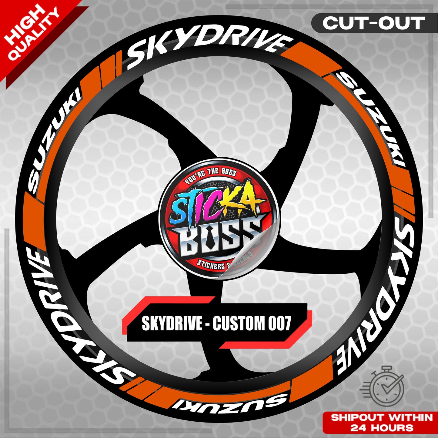 SKYDRIVE MAG STICKER SET ( 2 MAGS ) - CUSTOM 007 | VINYL WATERPROOF CUT-OUT DECALS