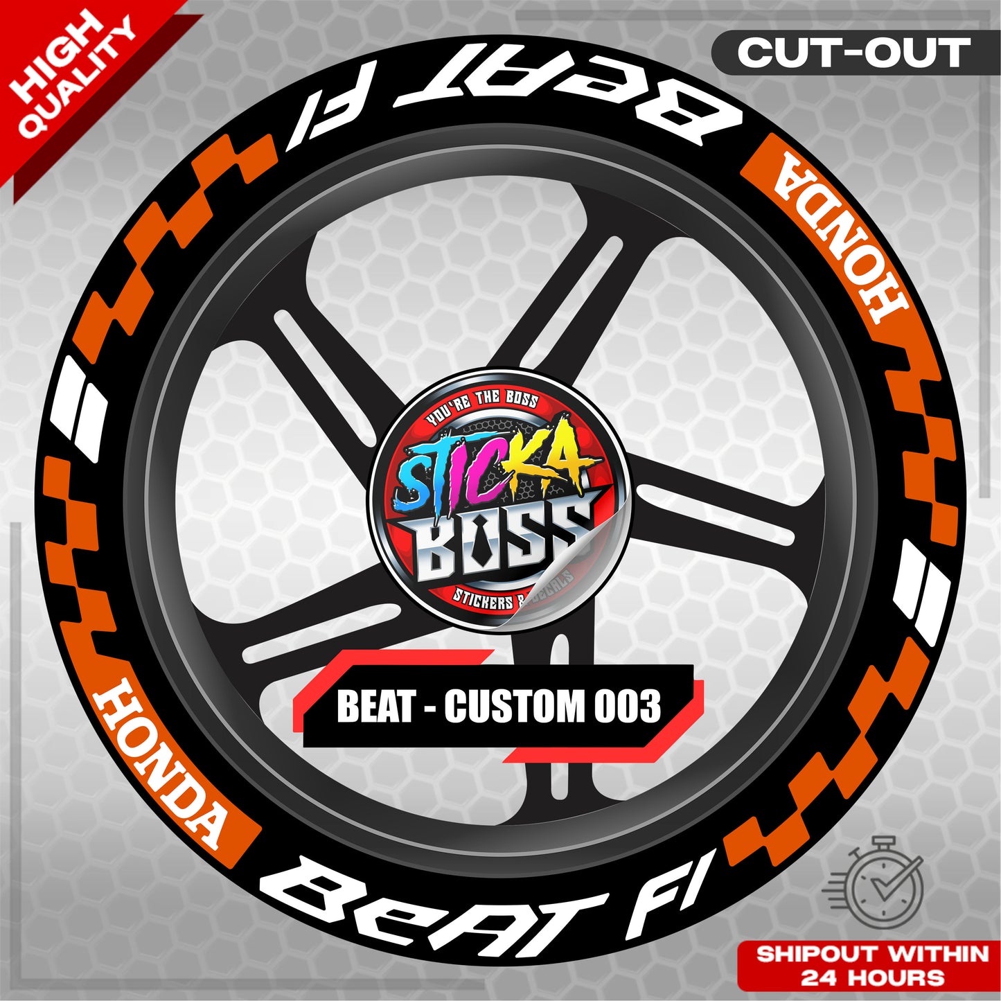 BEAT MAG STICKER SET ( 2 MAGS ) - CUSTOM 003 | VINYL WATERPROOF CUT-OUT DECALS