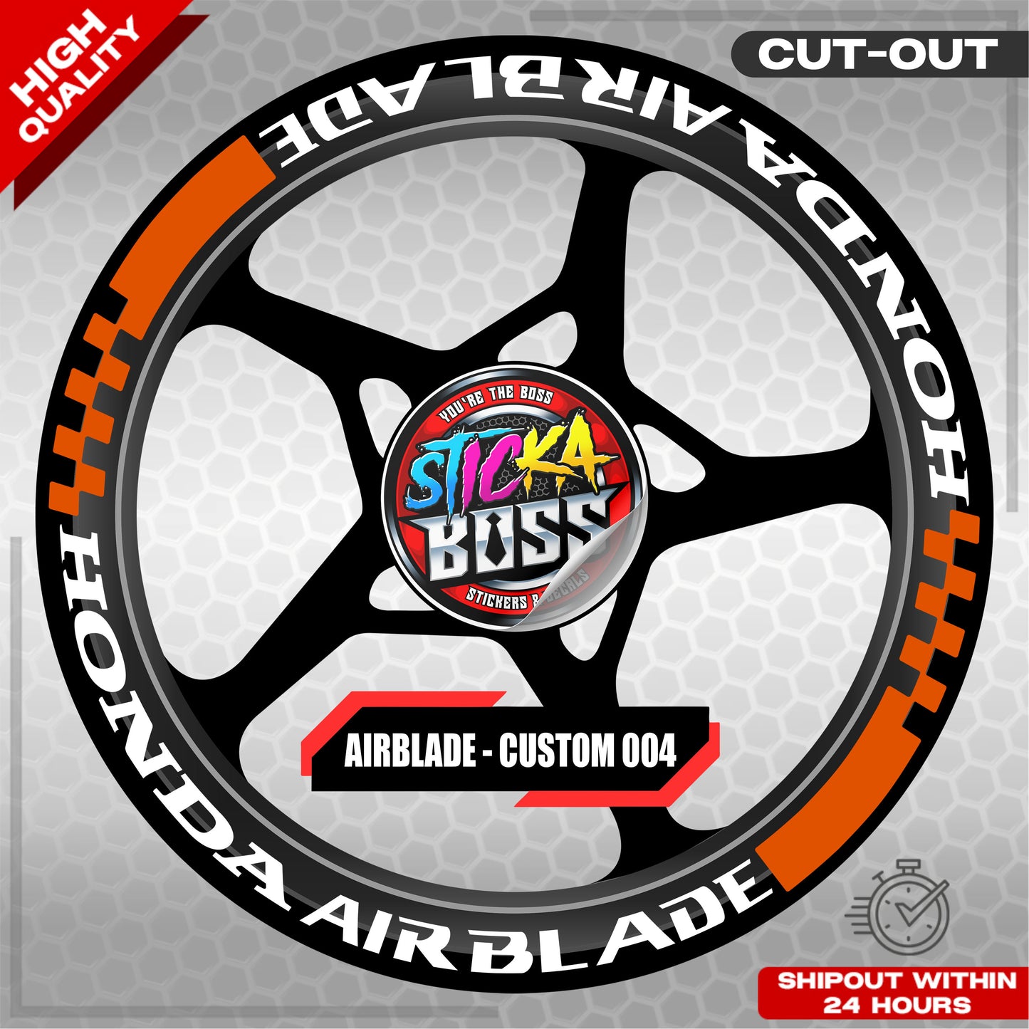 AIRBLADE 150 / 160 MAG STICKER SET ( 2 MAGS ) - CUSTOM 004 | VINYL WATERPROOF CUT-OUT DECALS