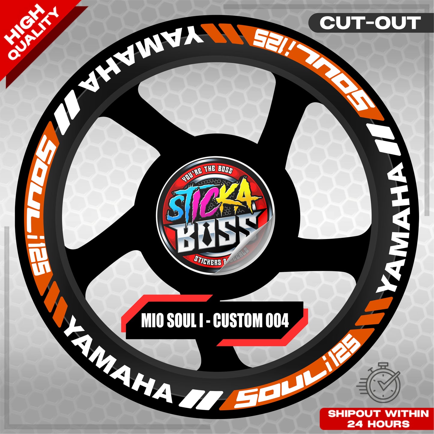 MIO SOUL I MAG STICKER SET ( 2 MAGS ) - CUSTOM 004 | VINYL WATERPROOF CUT-OUT DECALS