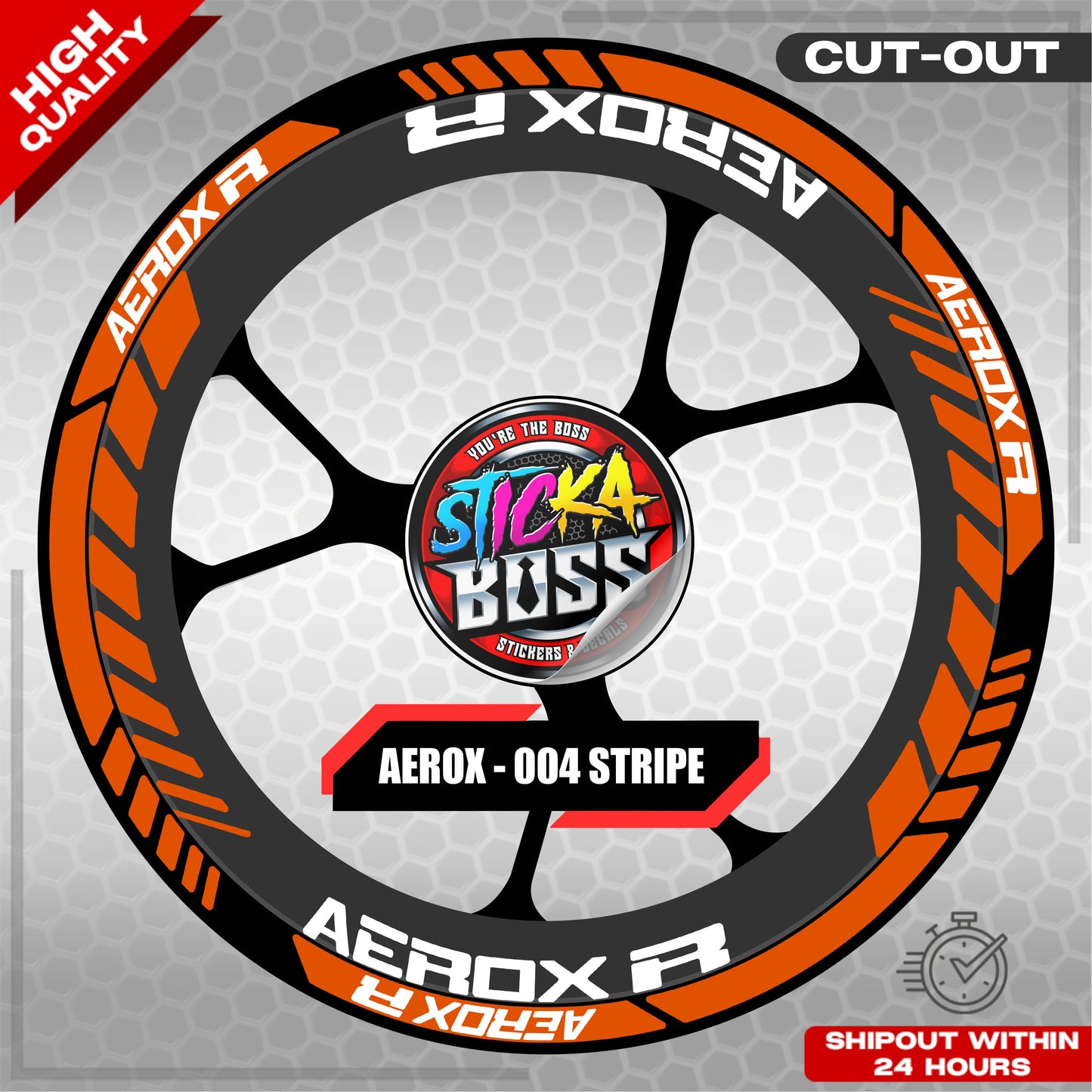 AEROX MAG STICKER SET ( 2 MAGS ) - 004 STRIPE | VINYL WATERPROOF CUT-OUT DECALS