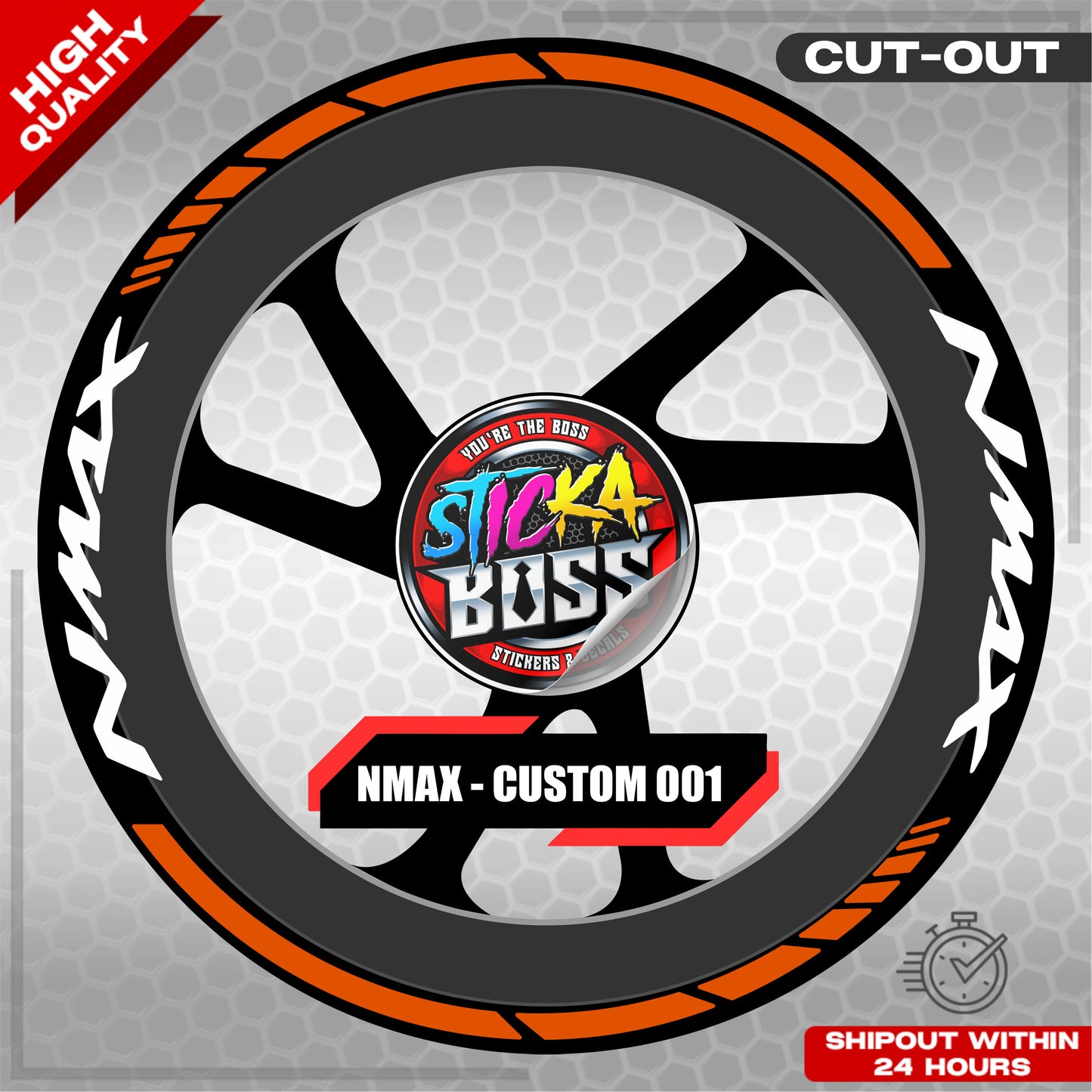 NMAX 155 MAG STICKER SET ( 2 MAGS ) - CUSTOM 003 | VINYL WATERPROOF CUT-OUT DECALS
