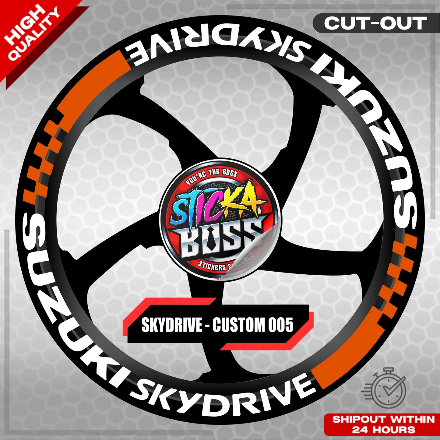 SKYDRIVE MAG STICKER SET ( 2 MAGS ) - CUSTOM 005 | VINYL WATERPROOF CUT-OUT DECALS