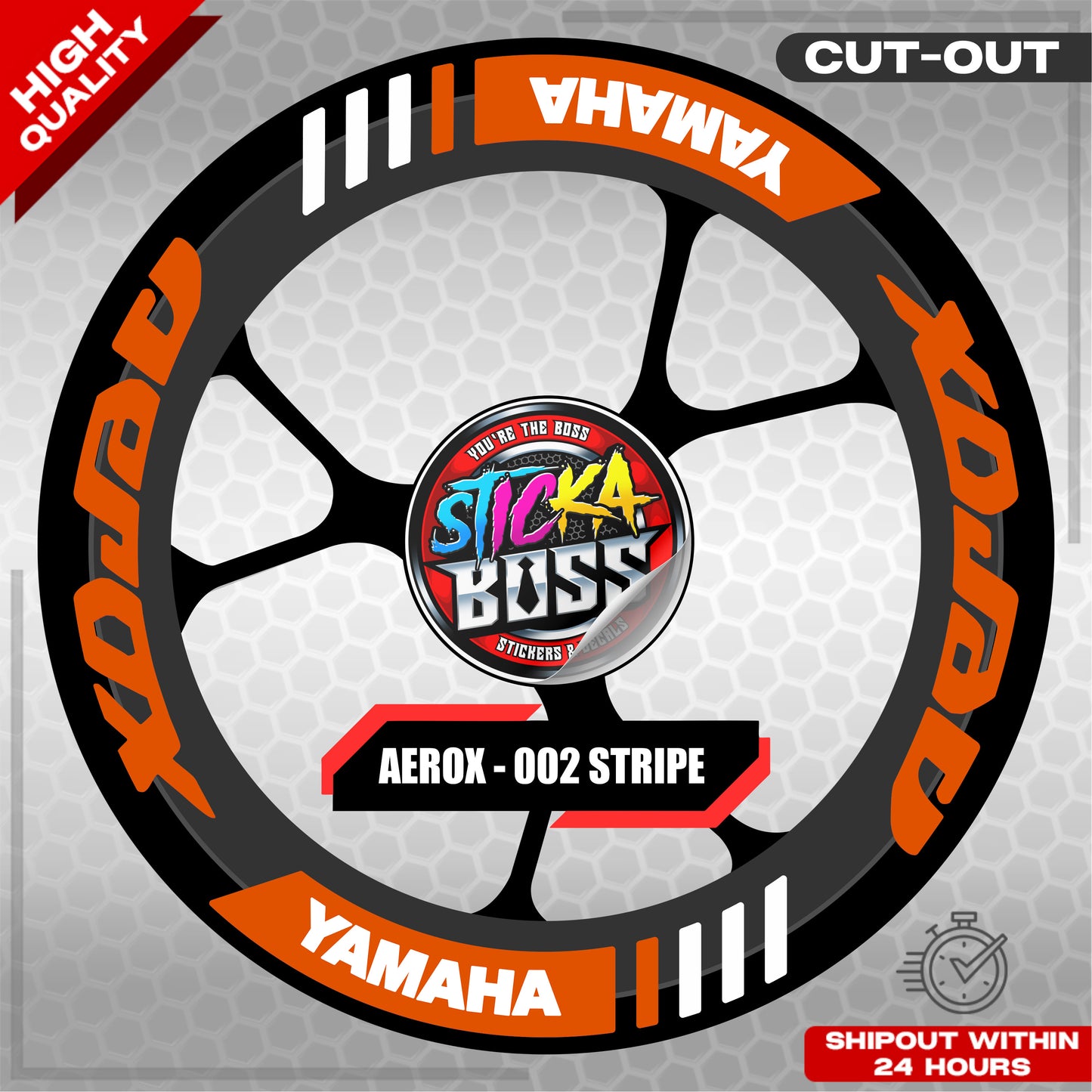 AEROX MAG STICKER SET ( 2 MAGS ) - 002 STRIPE | VINYL WATERPROOF CUT-OUT DECALS