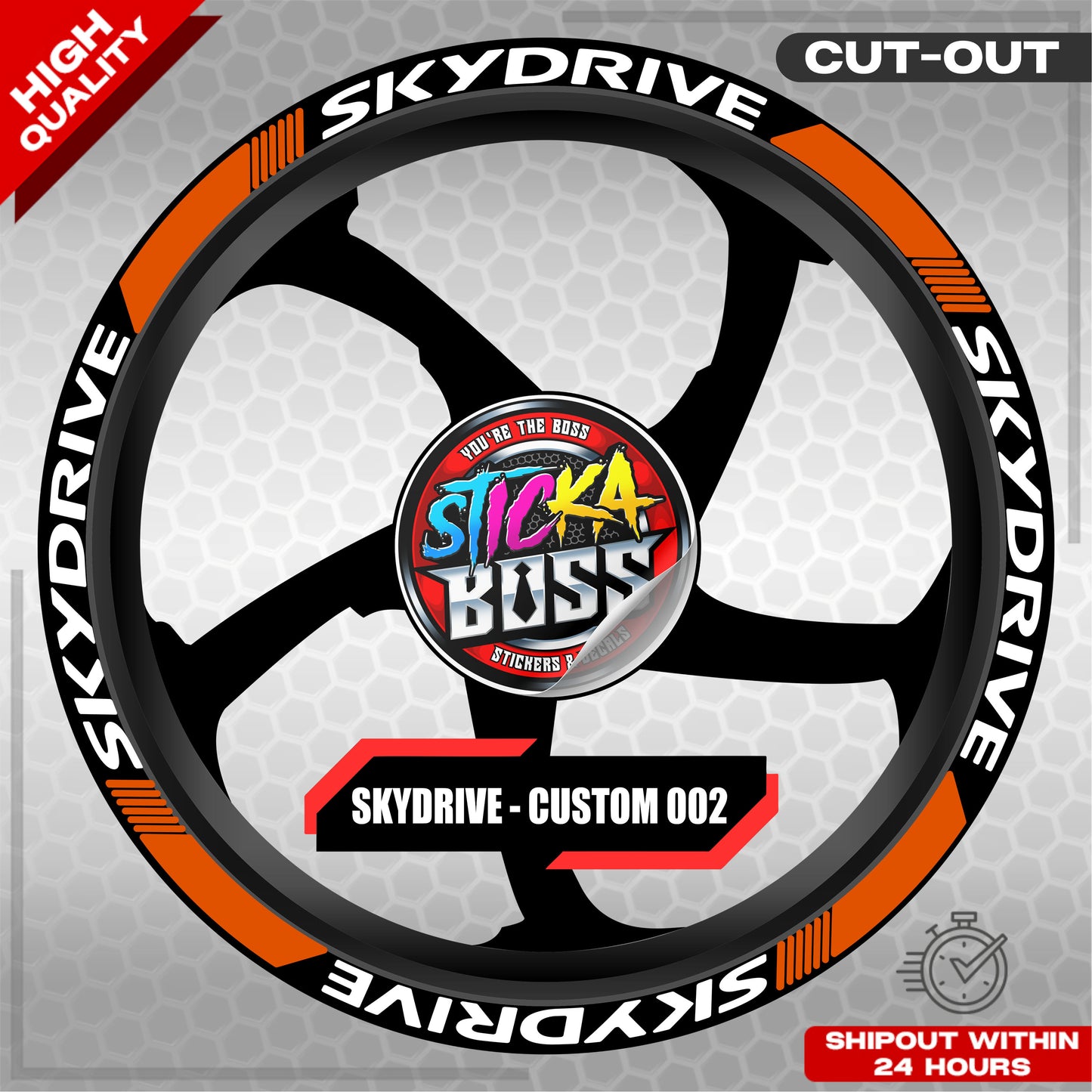 SKYDRIVE MAG STICKER SET ( 2 MAGS ) - CUSTOM 002 | VINYL WATERPROOF CUT-OUT DECALS