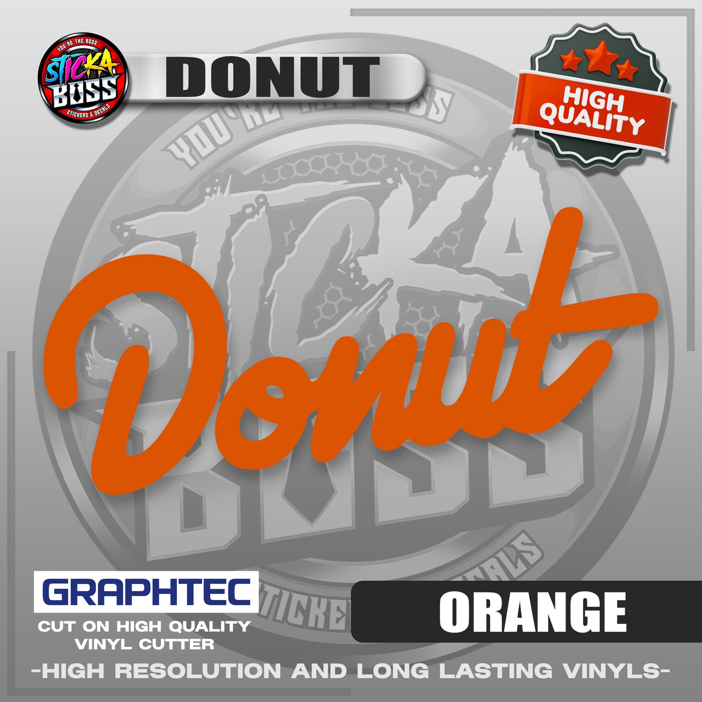 DONUT | VINYL WATERPROOF CUT-OUT STICKER DECALS【Stickaboss】