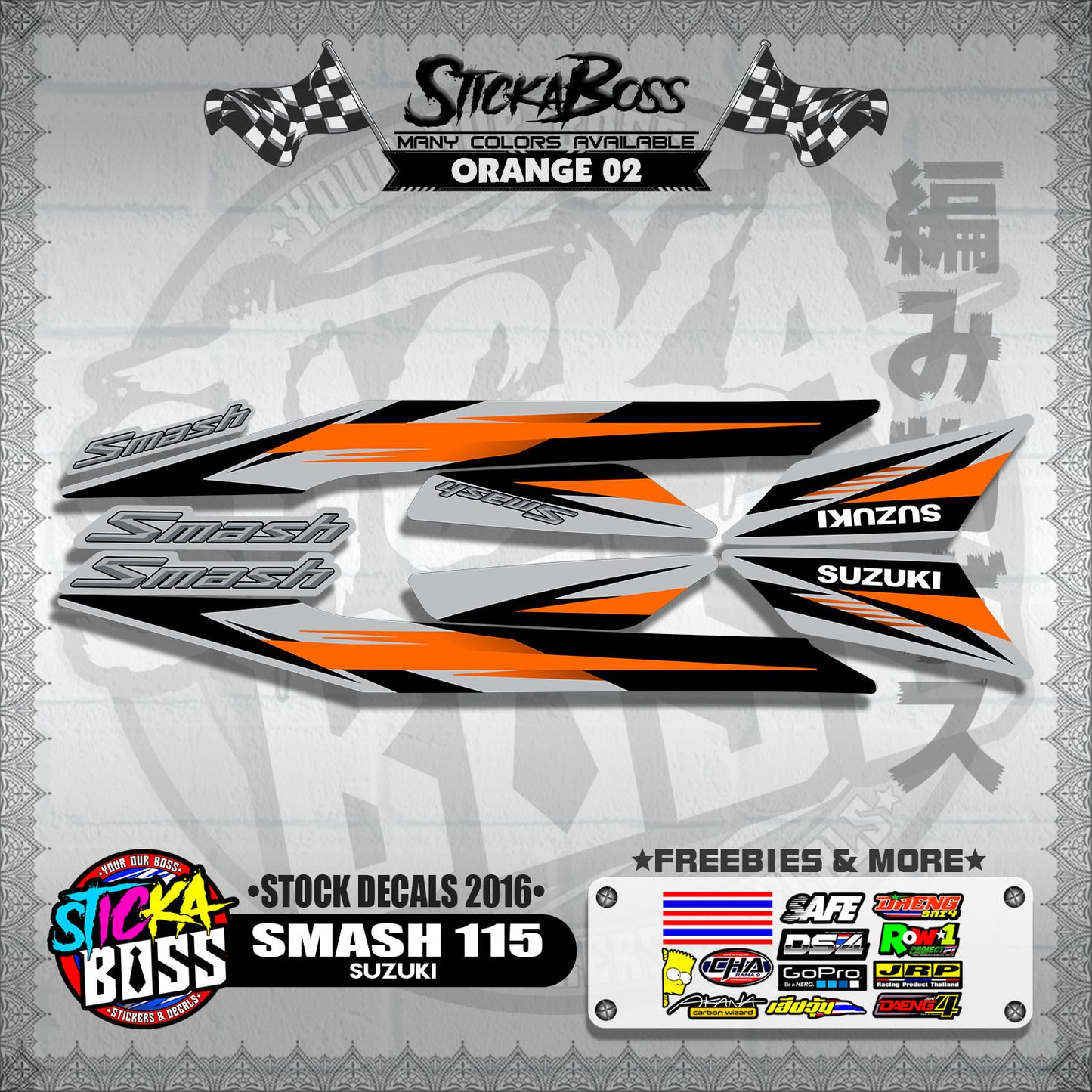 SMASH 115 ( STOCK DECALS 2016 )【WITH FREEBIES】