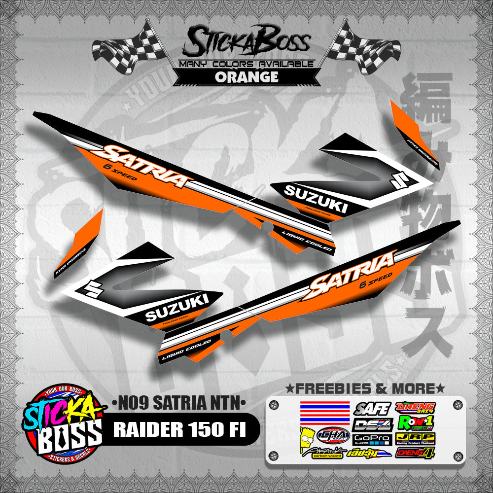 RAIDER 150 FI DECALS ( N09 SATRIA NTN )【WITH FREEBIES】