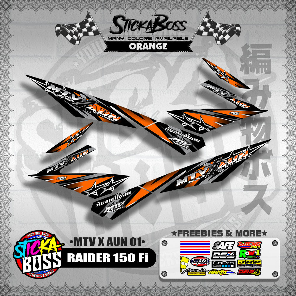 RAIDER 150 Fi DECALS ( MTV X AUN 01 )【WITH FREEBIES】