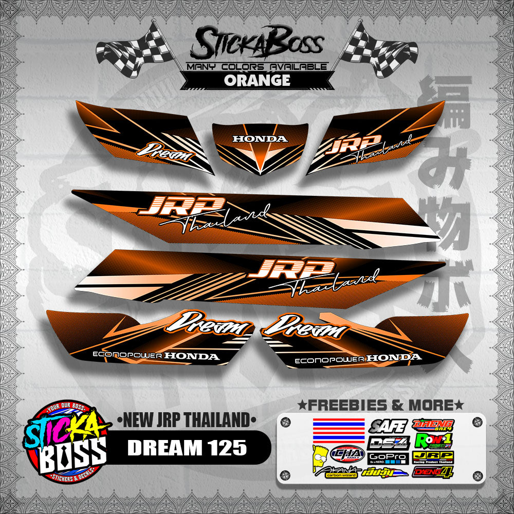 DREAM 125 DECALS ( NEW JRP THAILAND )【WITH FREEBIES】