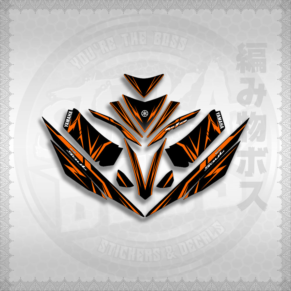 STICKER DECALS for MIO 4 (MIRGADE) By STICKABOSS (SOFIE LAMINATED WATERPROOF)