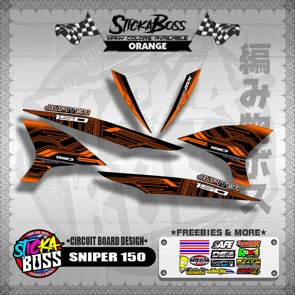 SNIPER 150 DECALS ( CIRCUIT BOARD DESIGN )【WITH FREEBIES】