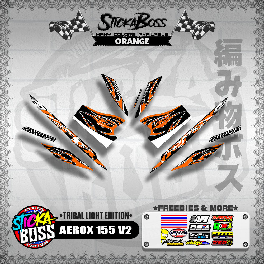 AEROX 155 V2 DECALS ( TRIBAL LIGHT EDITION )【WITH FREEBIES】