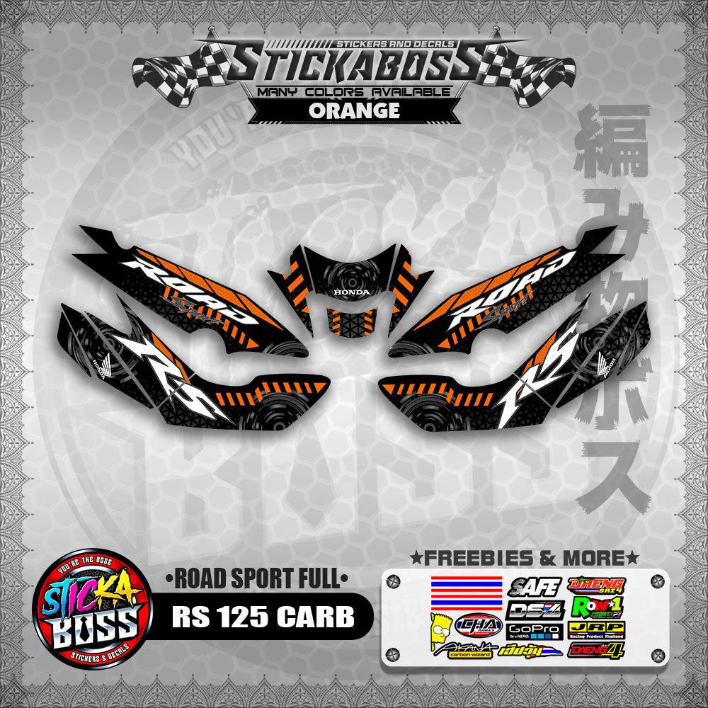 RS 125 CARB STICKER FULL DECALS ( ROAD SPORT FULL )【WITH FREEBIES】