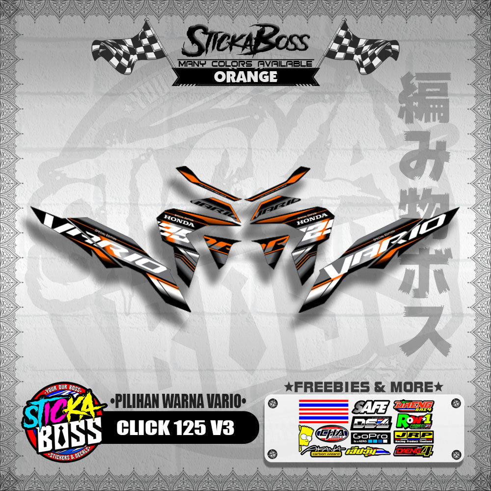 CLICK 125 V3 MALAYSIAN DECALS ( PILIHAN WARNA VARIO )【WITH FREEBIES】