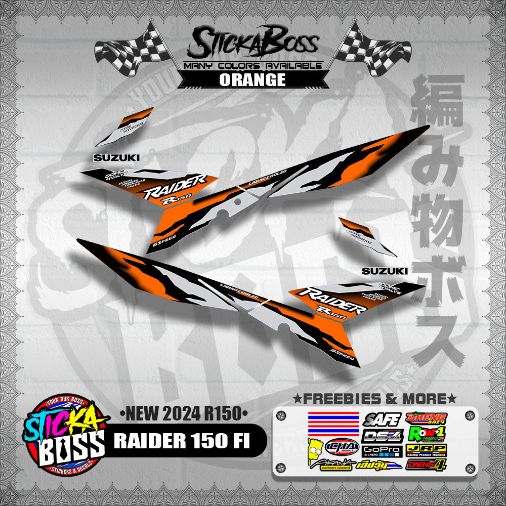 RAIDER 150 FI DECALS ( NEW 2024 R150 )【WITH FREEBIES】