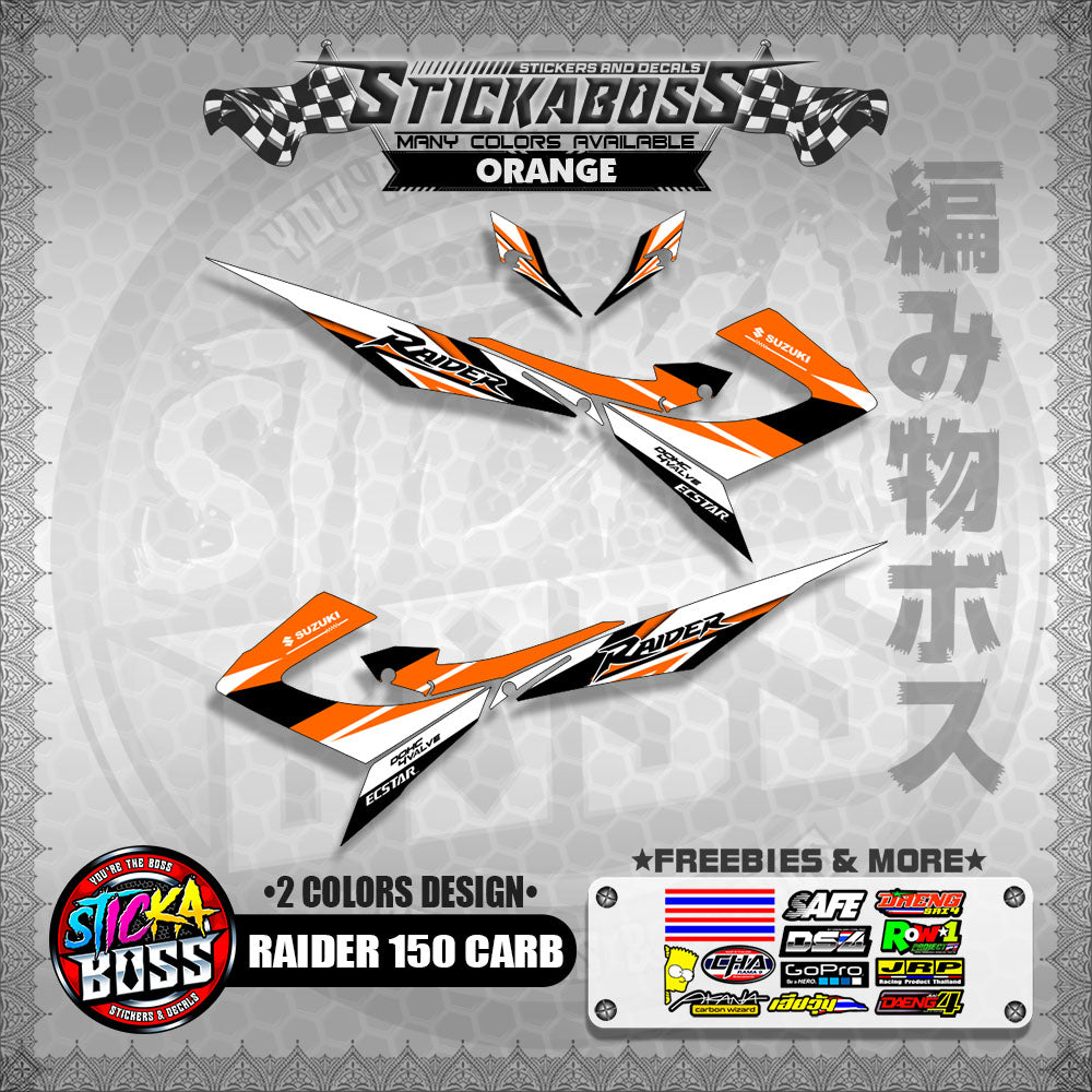 RAIDER 150 CARB MALAYSIAN STICKER DECALS ( 2 COLORS DESIGN )【WITH FREEBIES】