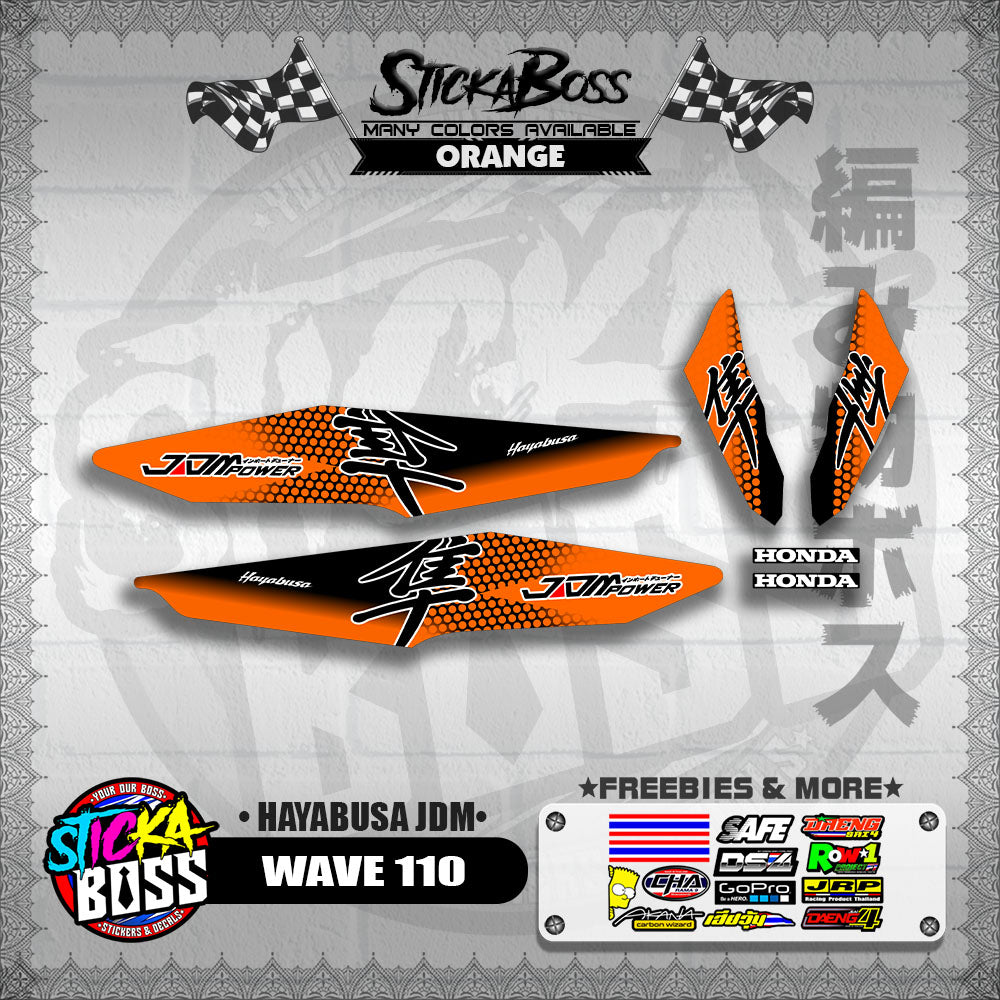 WAVE 110 DECALS ( HAYABUSA JDM)【WITH FREEBIES】