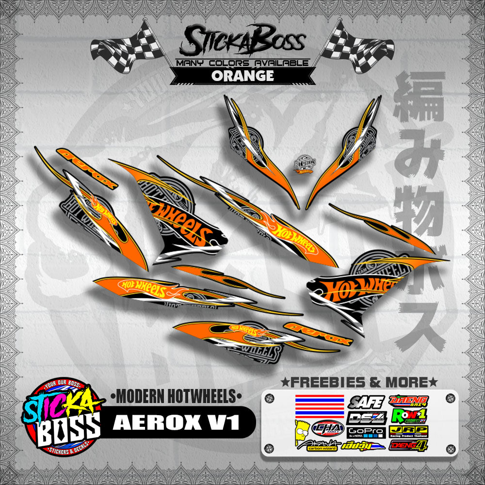 AEROX V1 DECALS ( MODERN HOTWHEELS )【WITH FREEBIES】