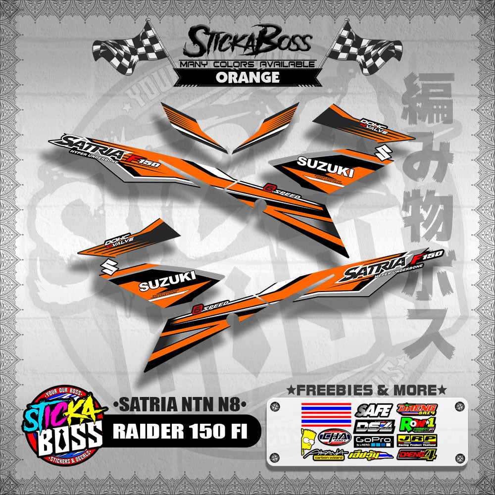 RAIDER 150 FI DECALS ( SATRIA NTN N8 )【WITH FREEBIES】