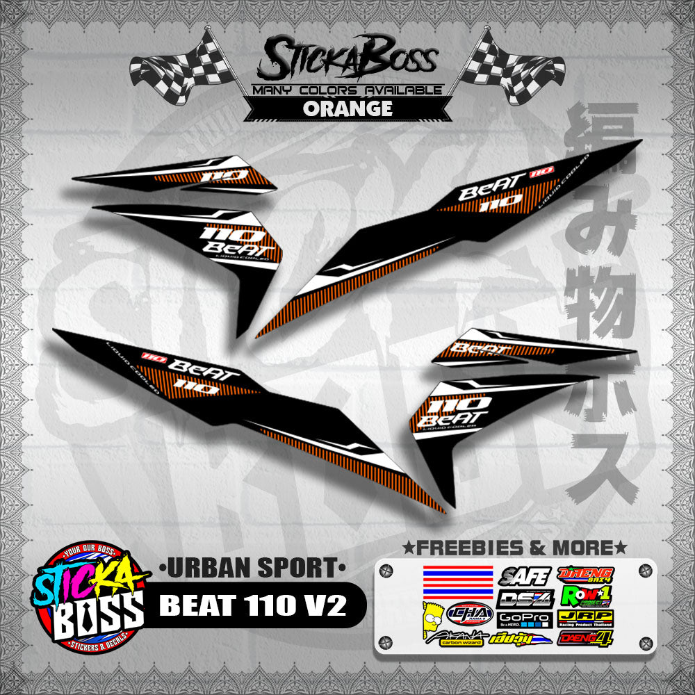 BEAT 110 FI V2 DECALS ( URBAN SPORT )【WITH FREEBIES】
