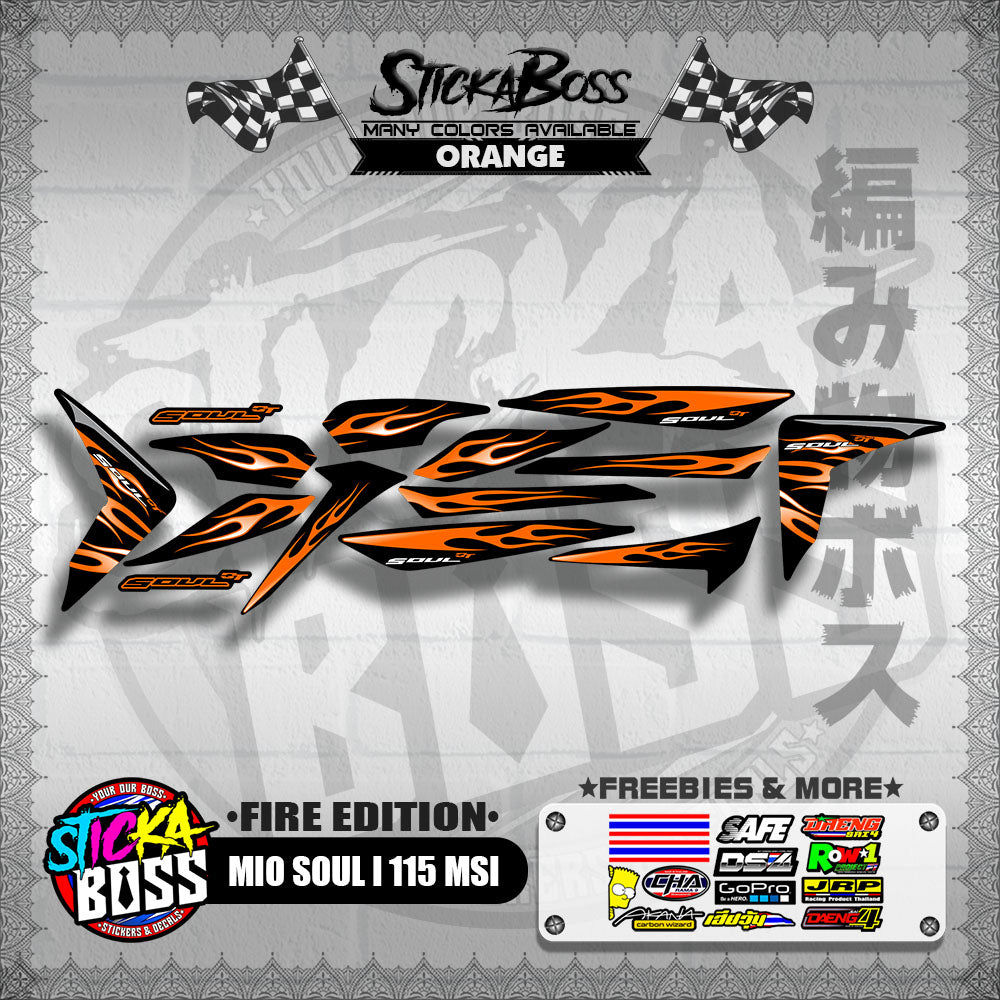 MIO SOUL I 115 MSI DECALS ( FIRE EDITION )【WITH FREEBIES】