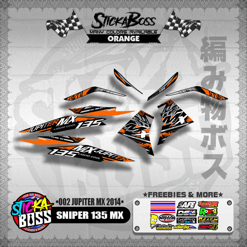 SNIPER 135 MX DECALS ( 002 JUPITER MX 2014 )【WITH FREEBIES】