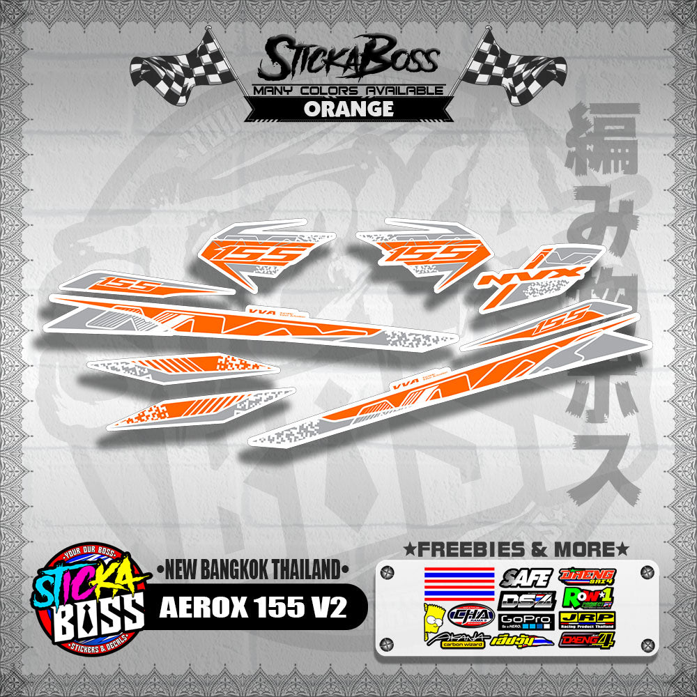 AEROX 155 V2 DECALS ( NEW BANGKOK THAILAND )【WITH FREEBIES】
