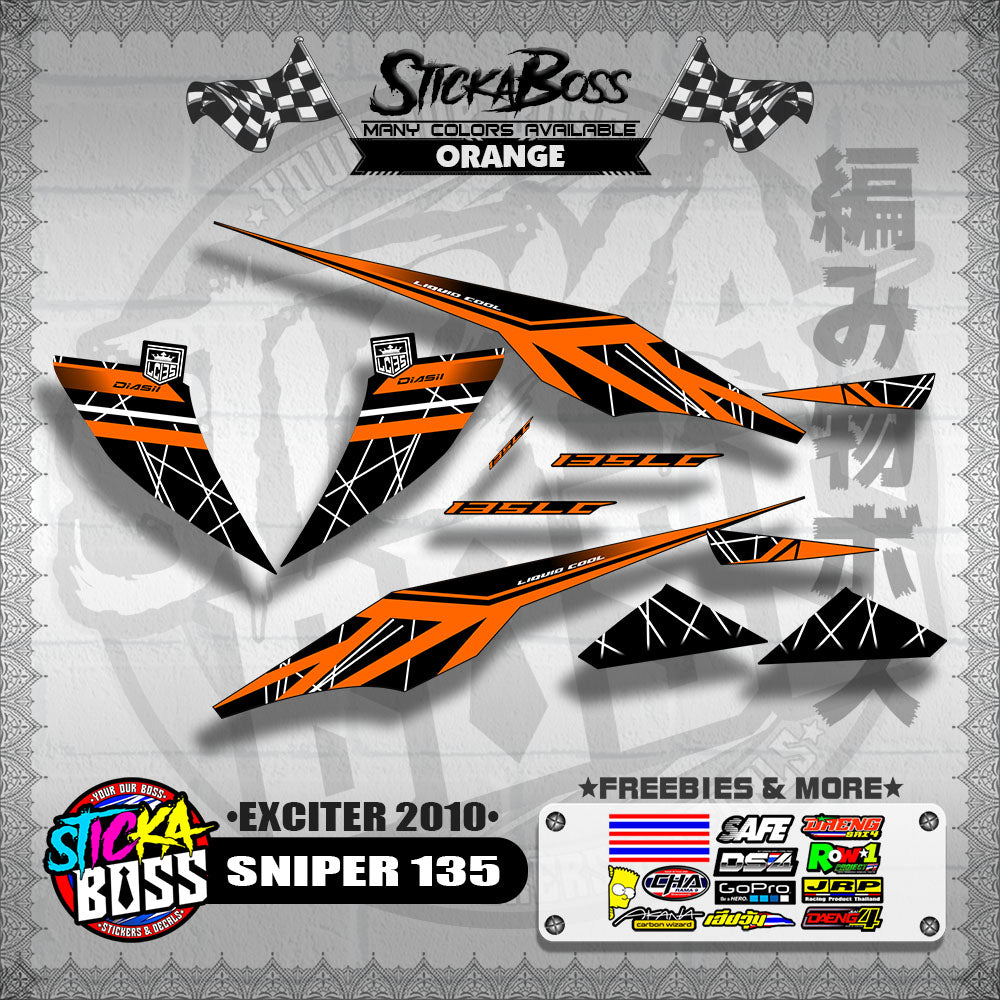 SNIPER 135 DECALS ( EXCITER 2010 )【WITH FREEBIES】