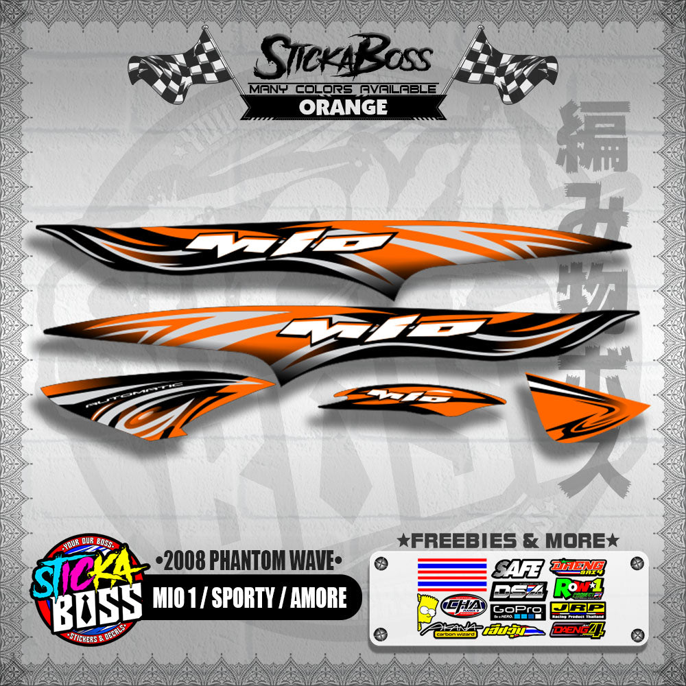 MIO 1 / SPORTY / AMORE DECALS ( 2008 PHANTOM WAVE )【WITH FREEBIES】