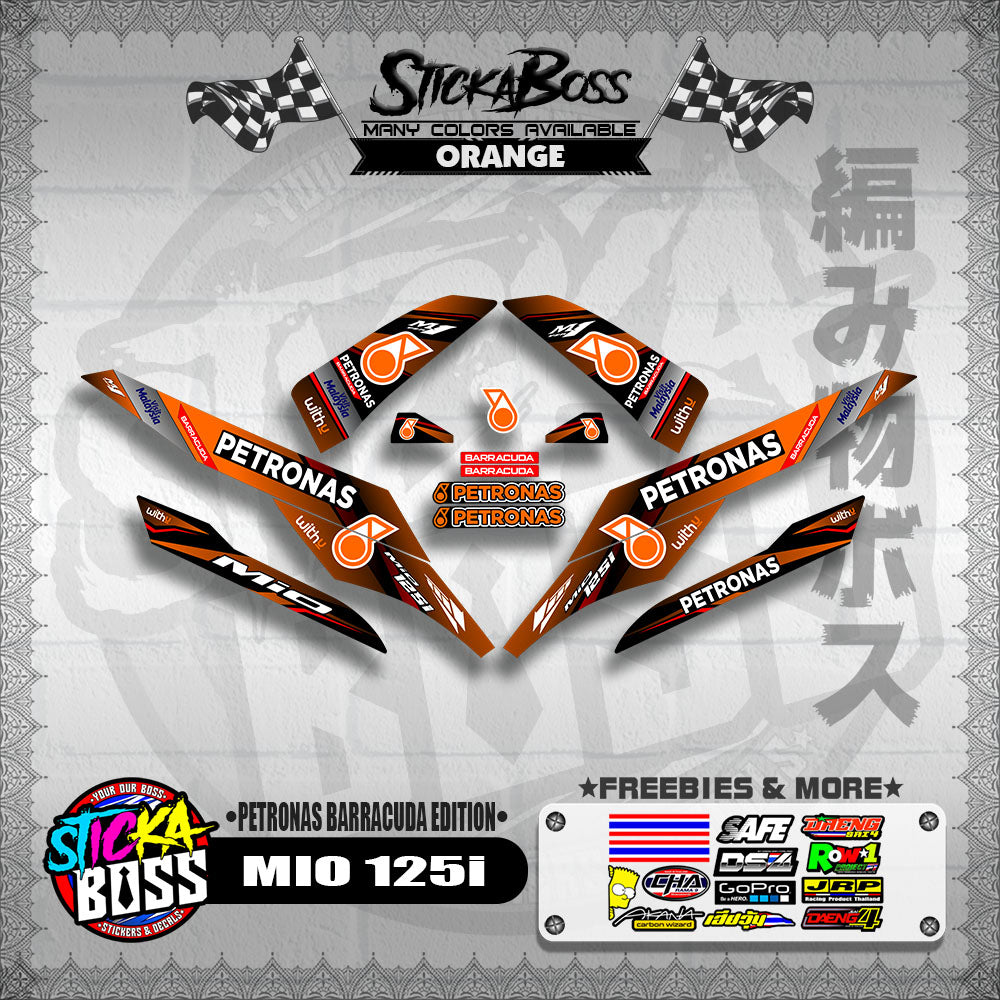 MIO 125i DECALS ( PETRONAS BARRACUDA EDITION )【WITH FREEBIES】