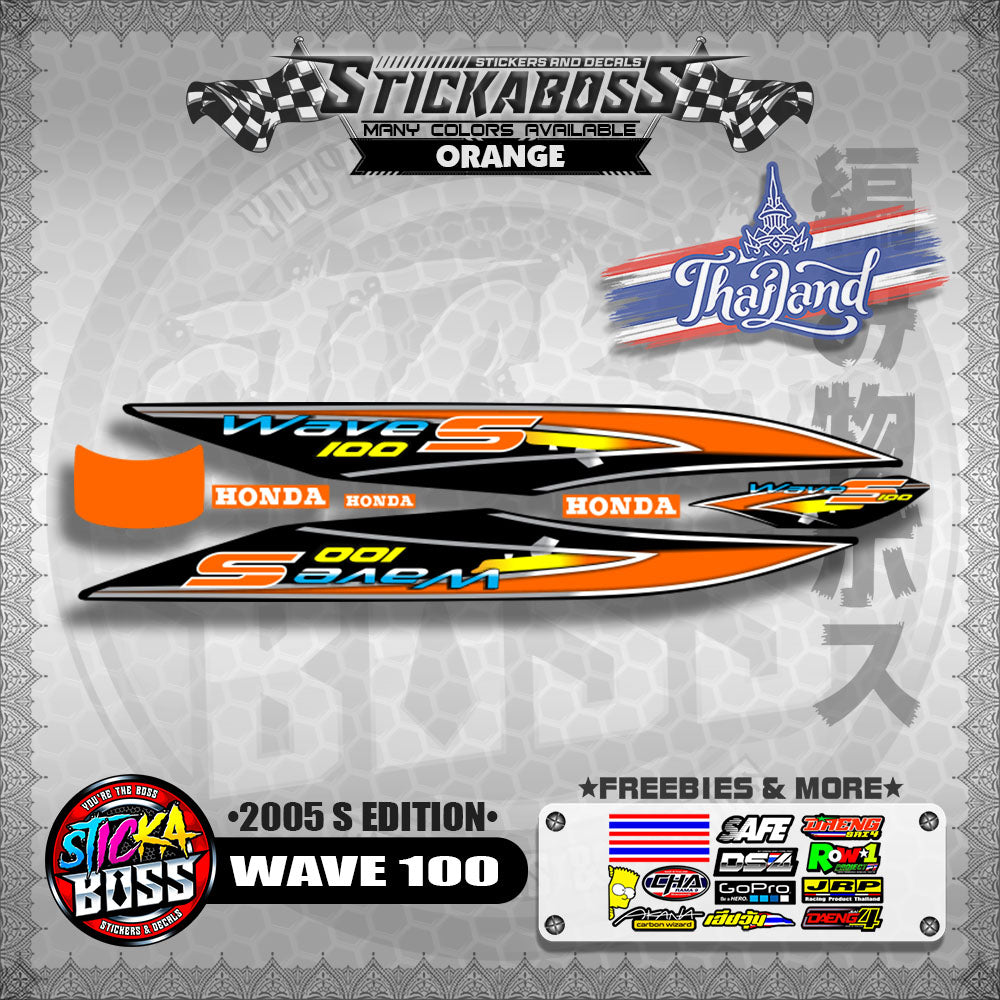 WAVE 100 THAILAND DECALS ( 2005 S EDITION )【WITH FREEBIES】