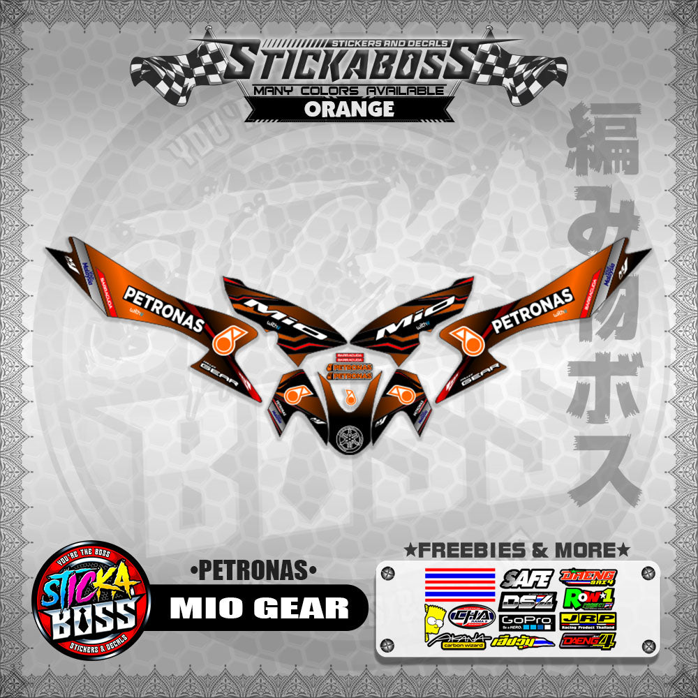 MIO GEAR STICKER DECALS ( PETRONAS )【WITH FREEBIES】