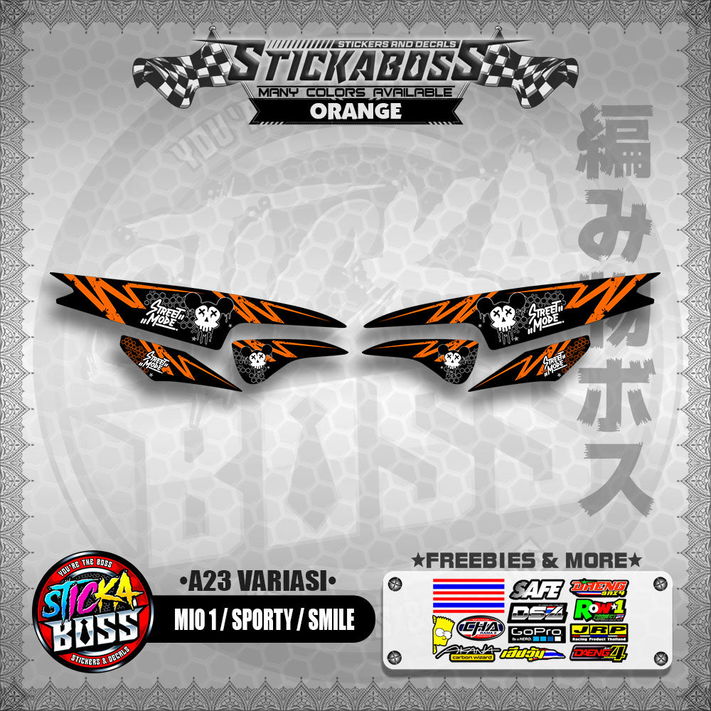 MIO 1 / SPORTY / SMILE INDO STICKER DECALS (A23 VARIASI)【WITH FREEBIES】