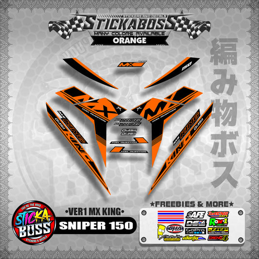 SNIPER 150 DECALS ( VER1 MX KING )【WITH FREEBIES】MALAYSIAN CONCEPT/Y15ZR/EXCITER 150