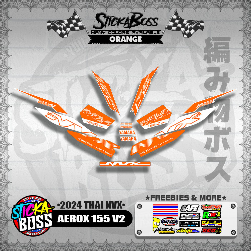 AEROX 155 V2 DECALS ( 2024 THAI NVX )【WITH FREEBIES】