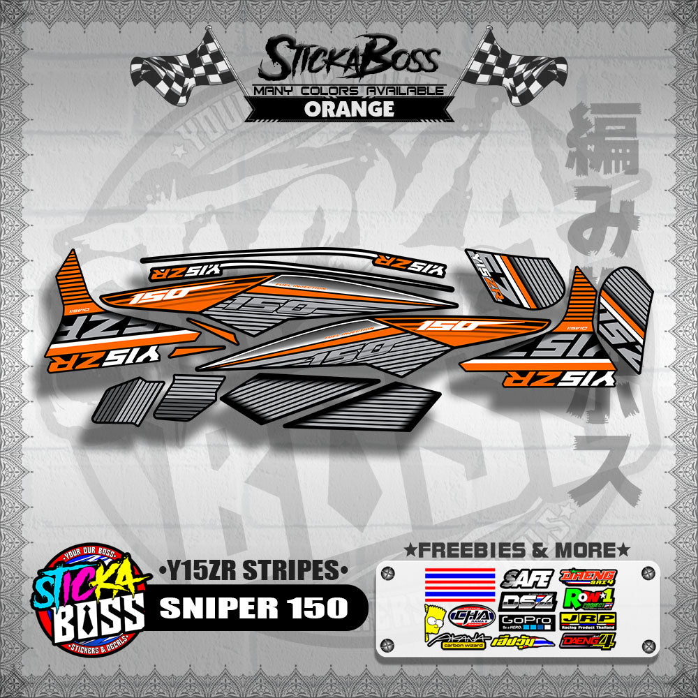SNIPER 150 DECALS ( Y15ZR STRIPES )【WITH FREEBIES】