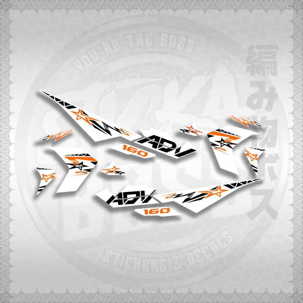 STICKER DECALS for ADV 160 (ALXOMINFOWH) By STICKABOSS (SOFIE LAMINATED WATERPROOF)