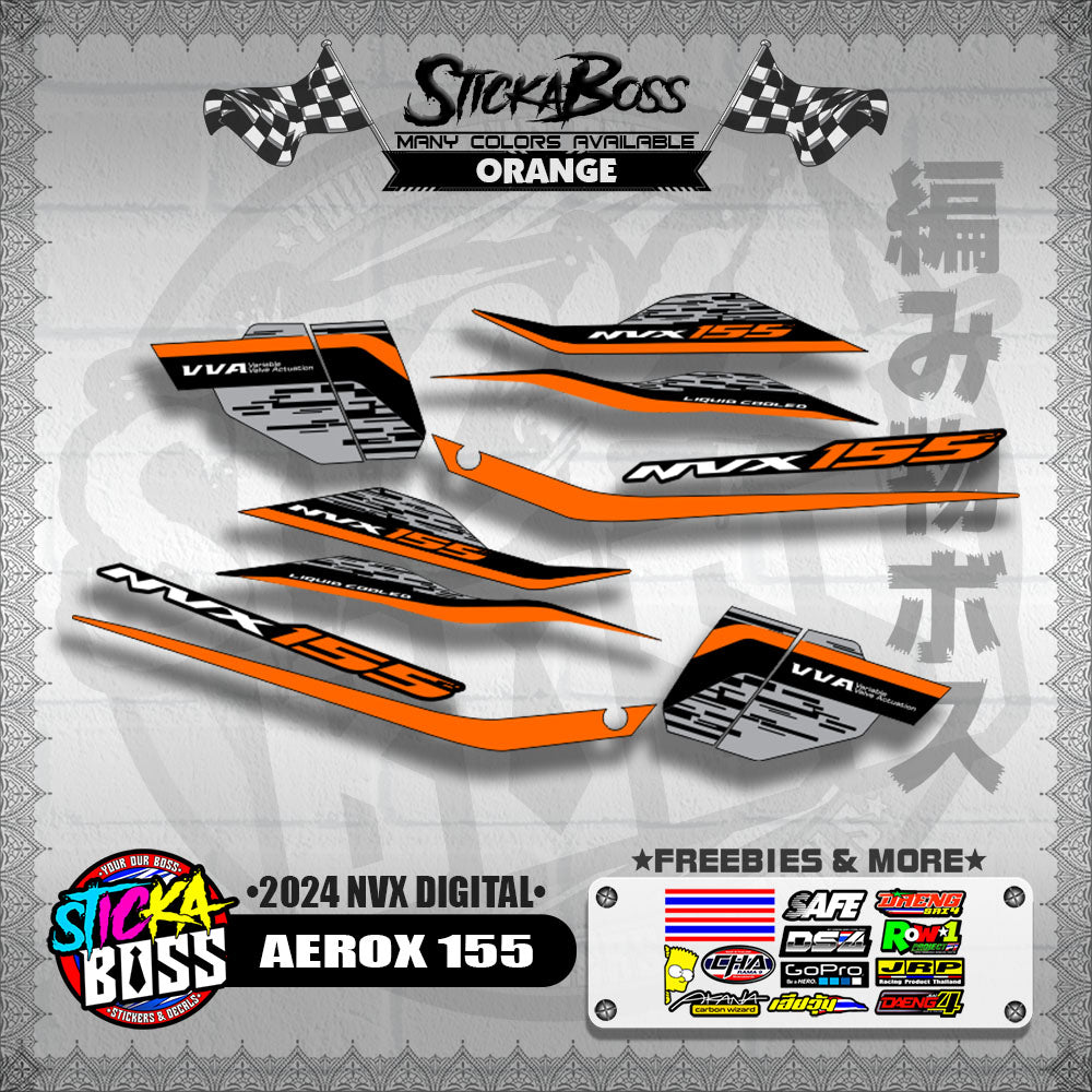 AEROX 155 DECALS ( 2024 NVX DIGITAL )【WITH FREEBIES】