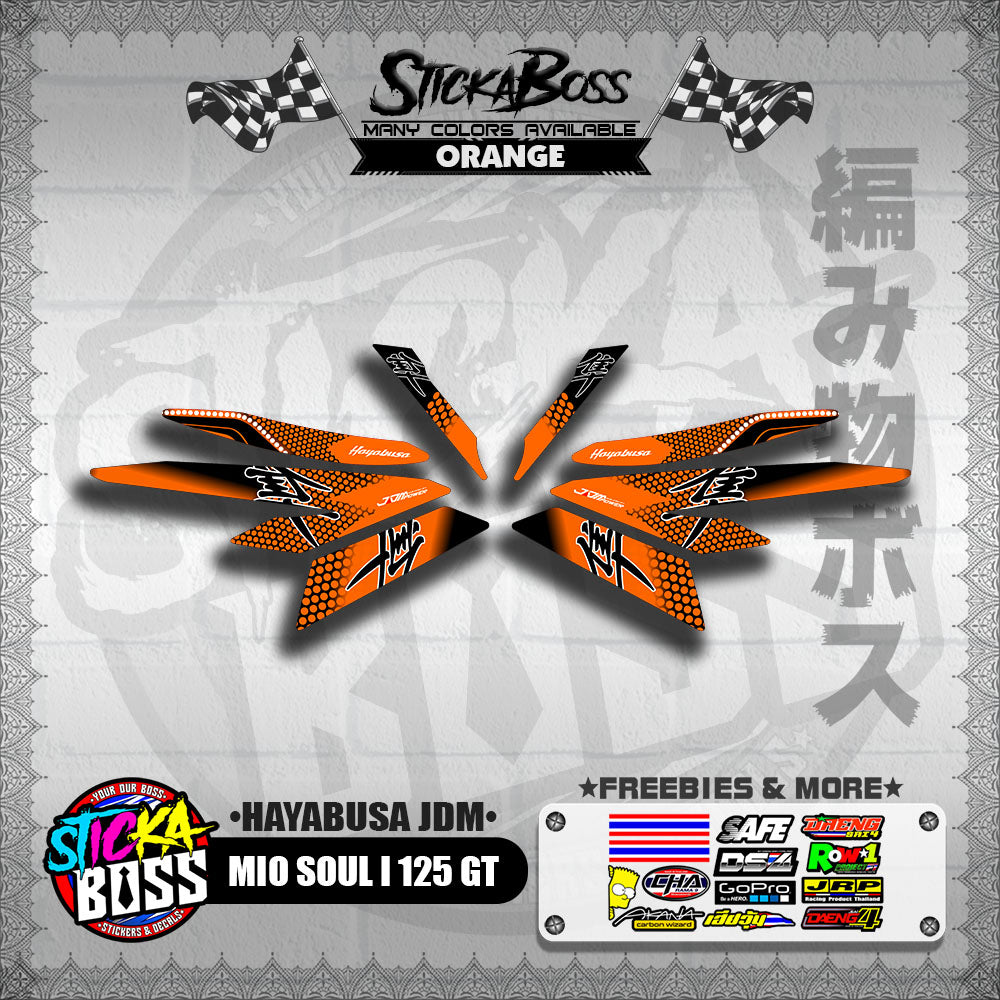 MIO SOUL I 125 GT DECALS ( HAYABUSA JDM )【WITH FREEBIES】