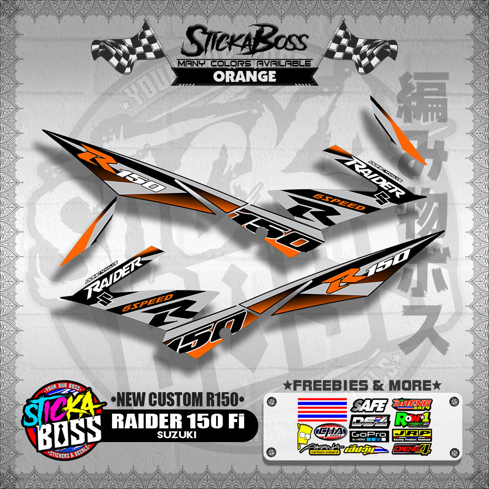 RAIDER 150 Fi DECALS ( NEW CUSTOM R150 )【WITH FREEBIES】