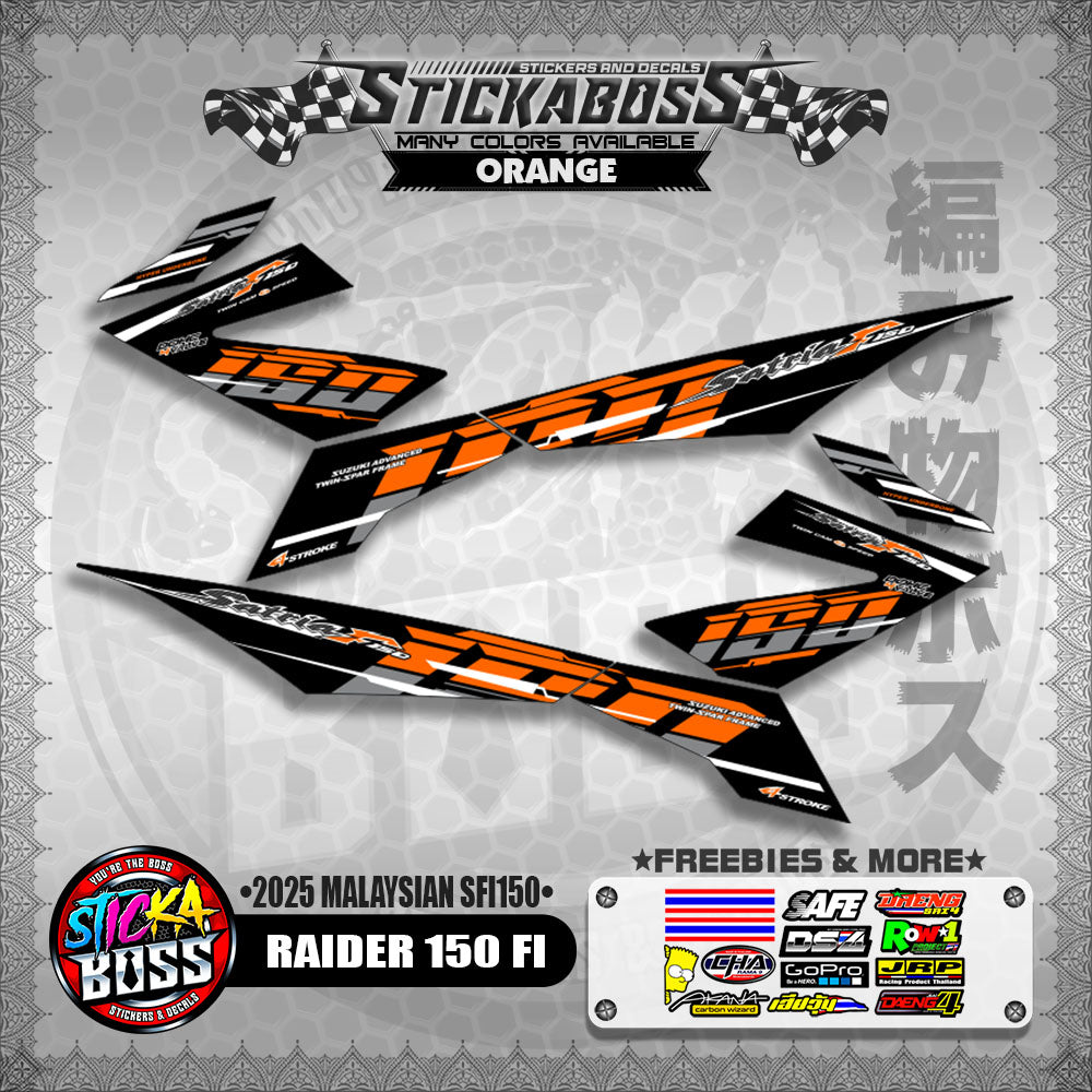 RAIDER 150 FI STICKER DECALS ( 2025 MALAYSIAN SFI150 )【WITH FREEBIES】