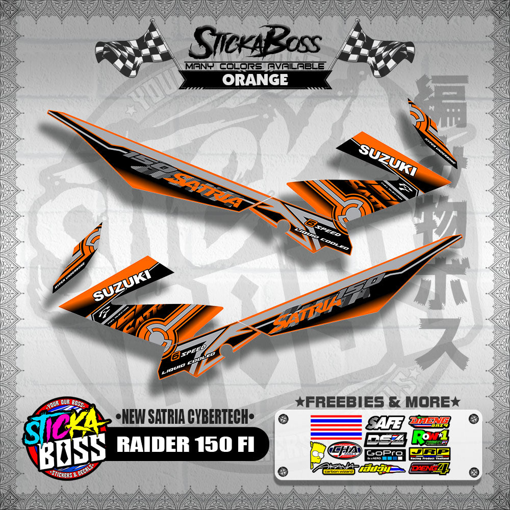 RAIDER 150 FI DECALS ( NEW SATRIA CYBERTECH )【WITH FREEBIES】
