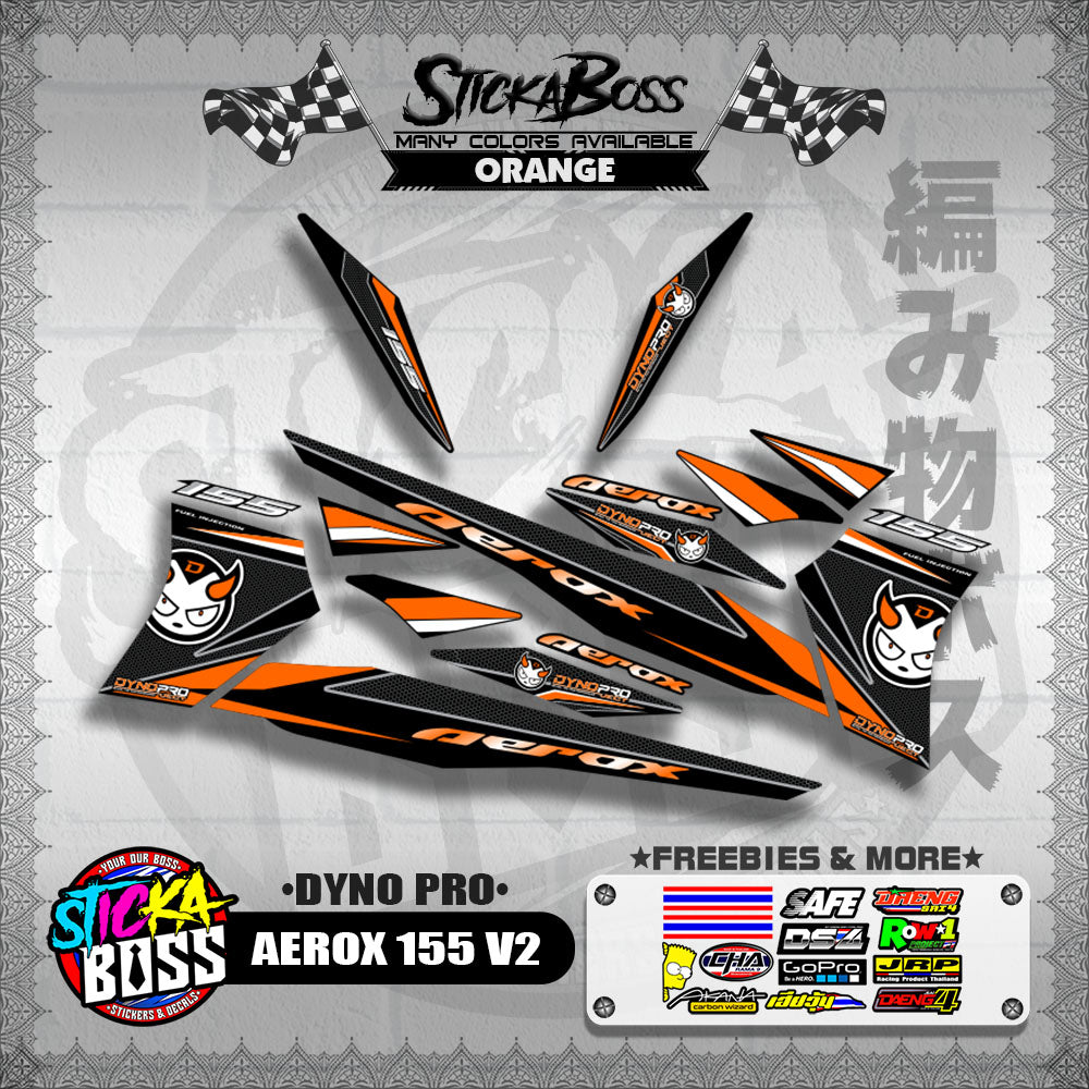 AEROX 155 V2 DECALS ( DYNO PRO )【WITH FREEBIES】