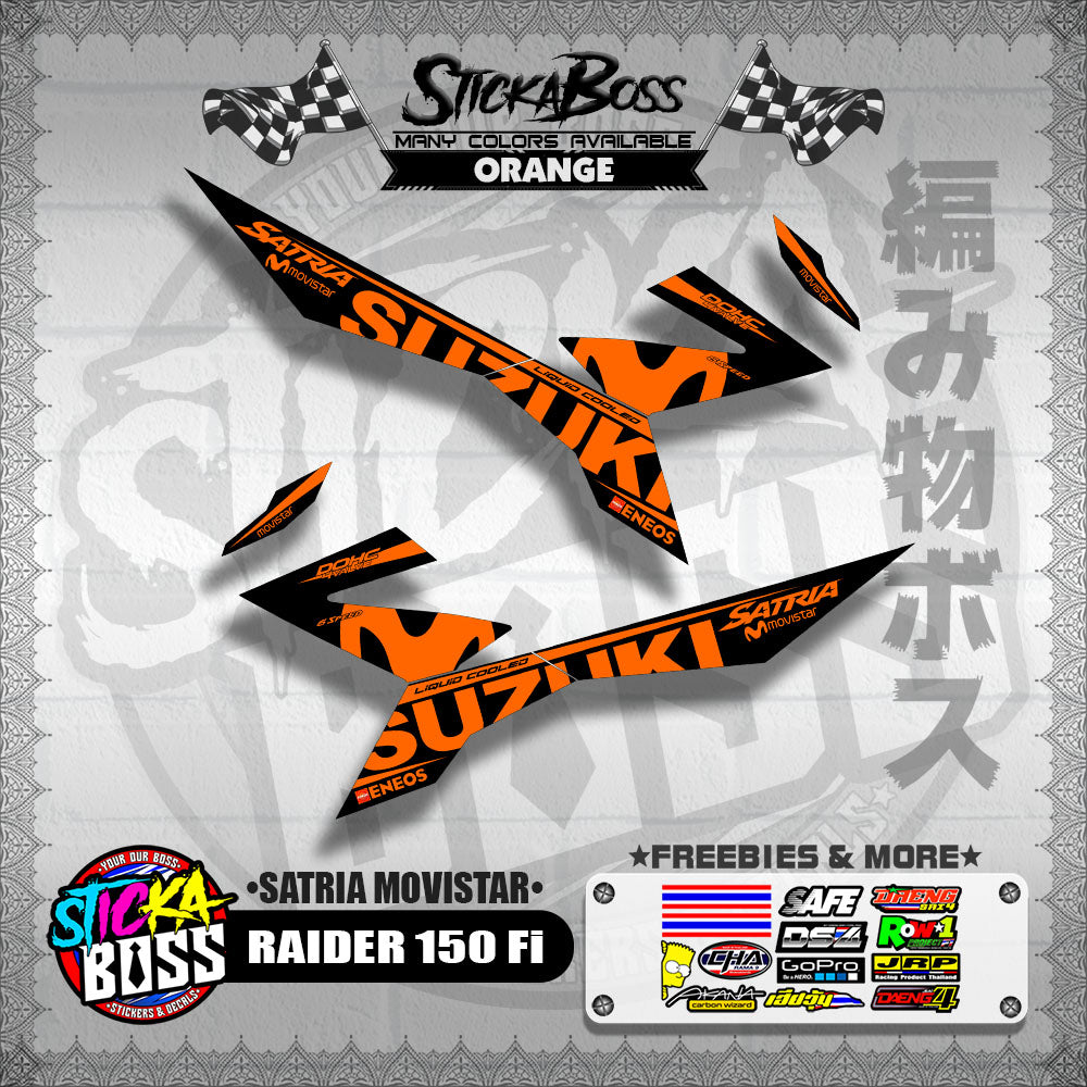 RAIDER 150 Fi DECALS ( SATRIA MOVISTAR )【WITH FREEBIES】