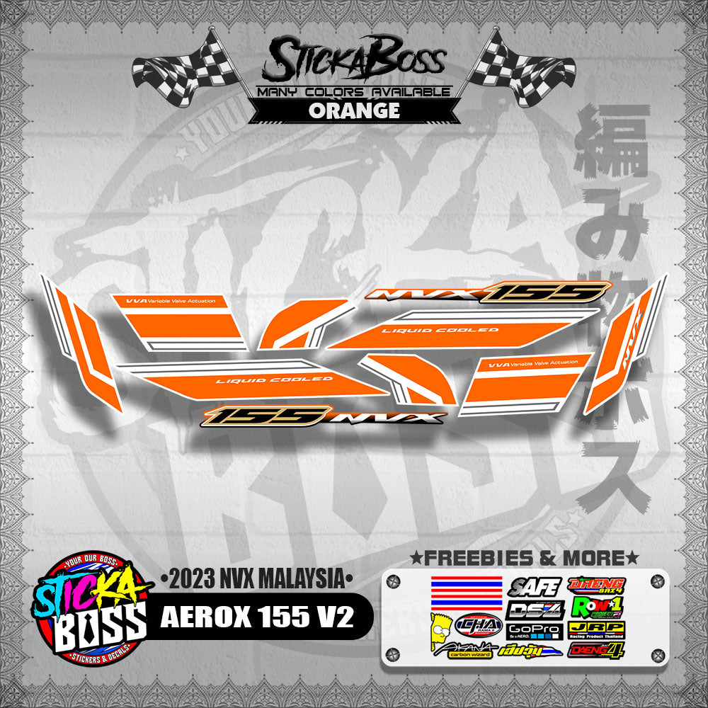 AEROX 155 V2 DECALS ( 2023 NVX MALAYSIA )【WITH FREEBIES】