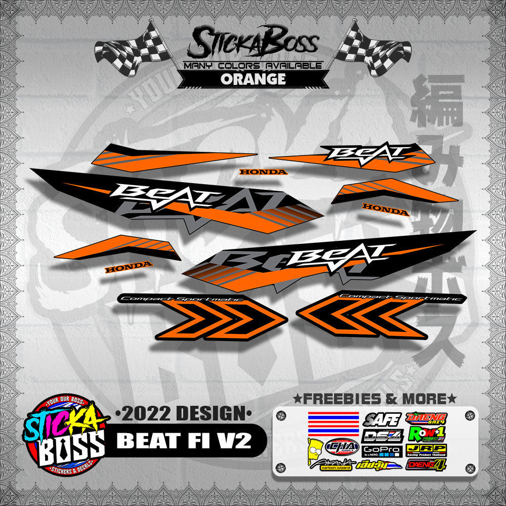 Beat V2 Malaysian Decals ( 2022 Design )【WITH FREEBIES】 Malaysia Concept