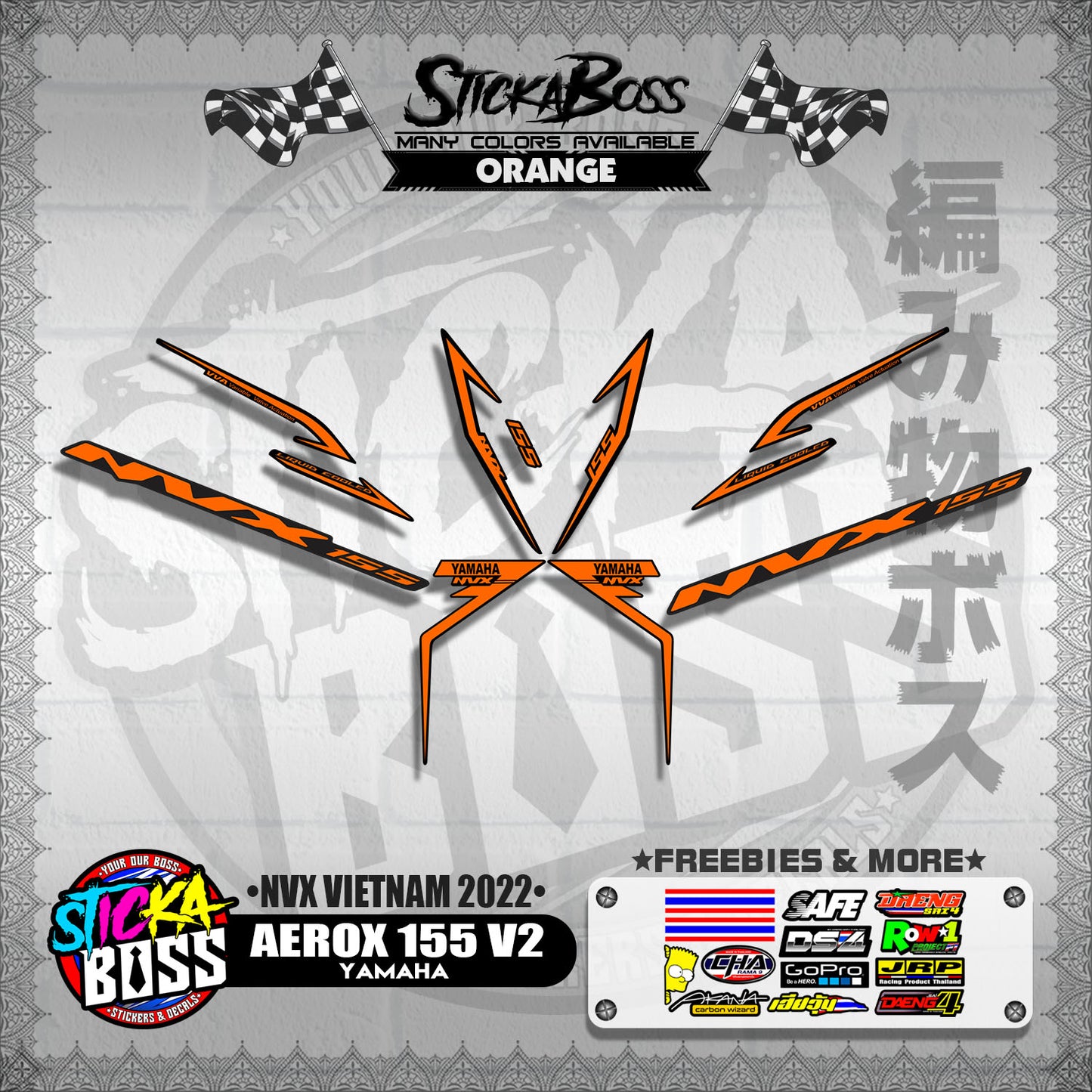 AEROX 155 V2 ( NVX VIETNAM 2022 DECALS )【WITH FREEBIES】