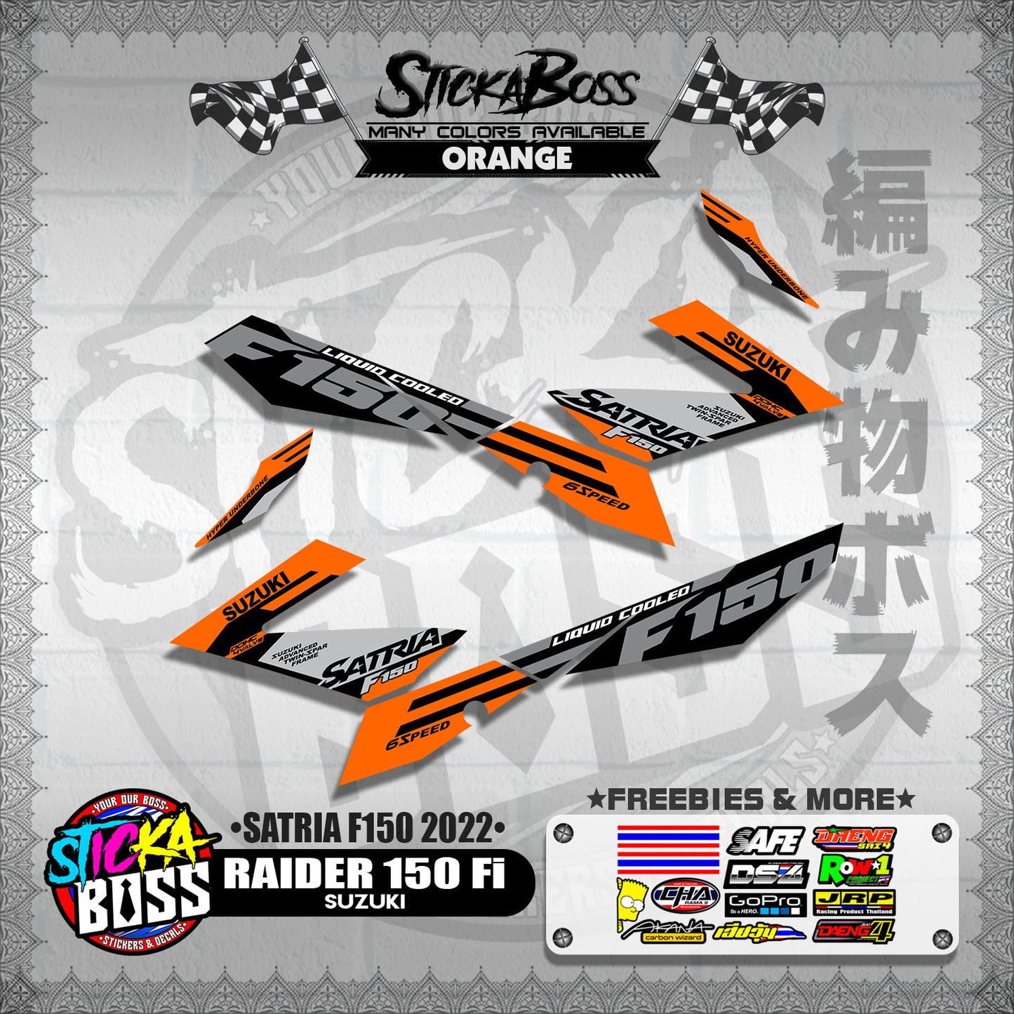 RAIDER 150 Fi DECALS ( SATRIA F150 2022 )【WITH FREEBIES】